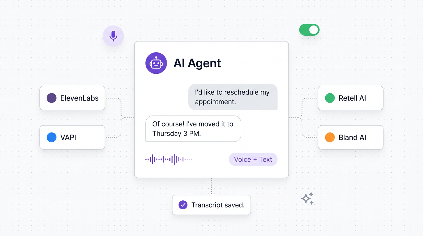 AI voice and text agents illustration